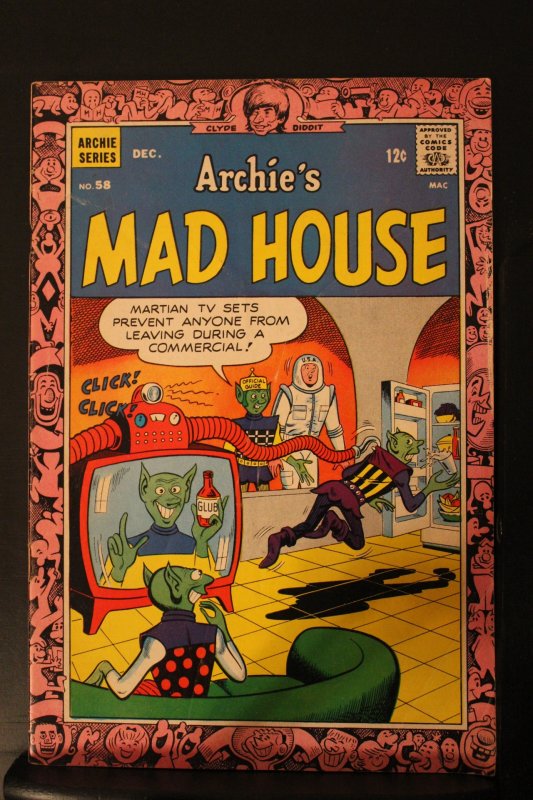 Archie's Madhouse #58 (1967) High-Grade VF/NM Aliens Cover Key Oregon CERT!