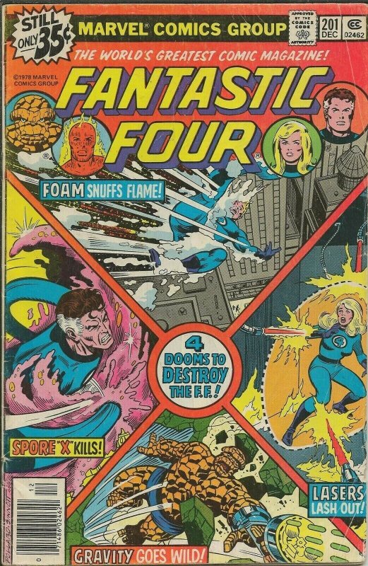 Fantastic Four #201 ORIGINAL Vintage 1978 Marvel Comics Newsstand