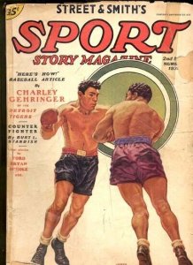 SPORT STORY 5/1936-BRUTAL BOXING COVER-STREET & SMITH!  G