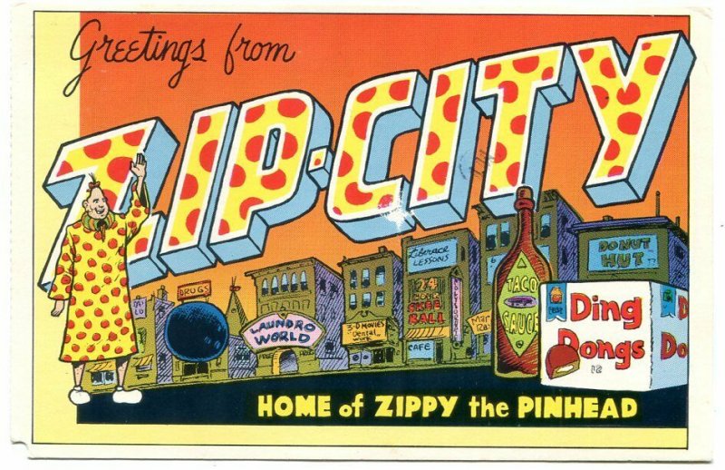 Zippy The Pinhead Postcard Signed By Bill Griffith 1982