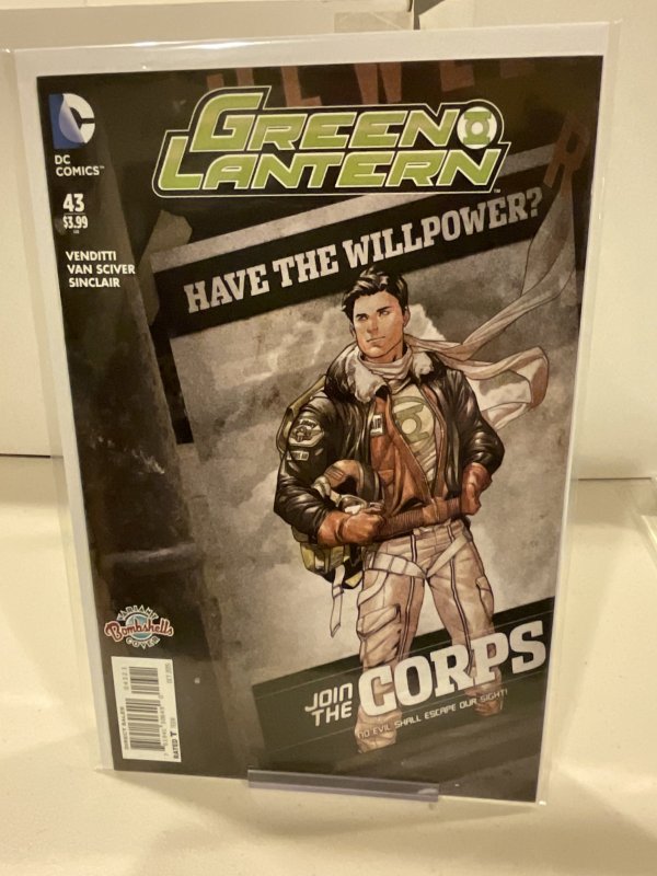 Green Lantern 43 Hal Jordan Bombshell Variant!  2015  9.0 (our highest grade)