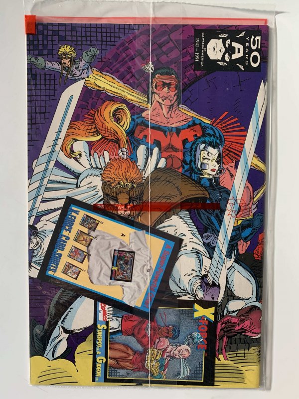 X-force #1 - Polybagged with Sunspot & Gideon card (1991)