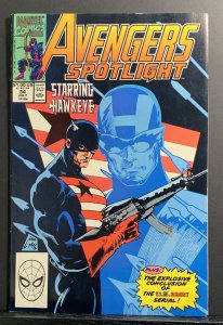 Avengers Spotlight #34 (1990) Hawkeye & The U.S.Agent