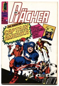 Avengers #4  German edition 1974 comic book First Silver-Age Captain America