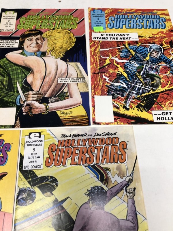 Hollywood Superstars (1991) Set Issues # 1-5 • Epic Comics • Mark Evanier • Dan