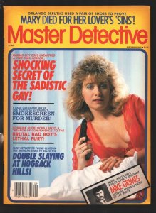 Master Detective 9/1989-Gun moll with pistol photo cover-Secret of Sadistic G...