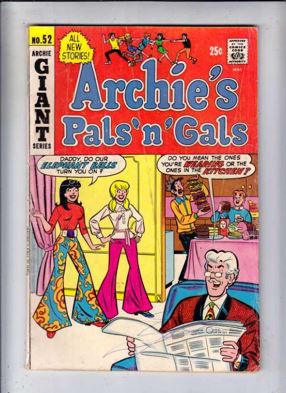 Archie's Pals 'n' Gals #52 (Jun-69) FN Mid-Grade Archie, Betty, Veronica, Reg...