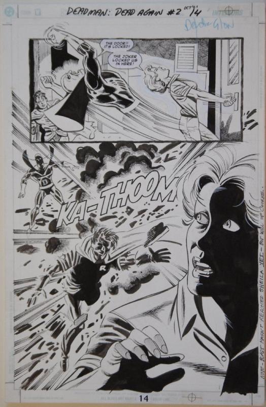 JIM APARO / RICK BURCHETT original art, DEADMAN #2 pg 14, 11x17, 2001, Splash