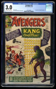 Avengers #8 CGC GD/VG 3.0 Off White to White 1st Appearance Kang!