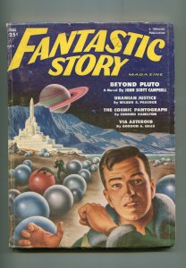 FANTASTIC STORY FALL 1952-THRILLING-PULP SCI-FI-SATURN-ALEX SCHOMBURG?-vg+