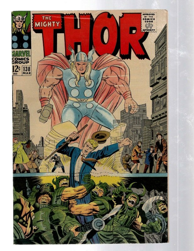 Mighty Thor # 138 VF Marvel Comic Book Loki Odin Asgard Sif Avengers Hulk RB8