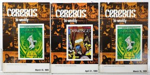 Cerebus Bi-Weekly Lot of 3 #8 x2, 11 1989 Aardvark-Vanaheim Reprint Comic Books
