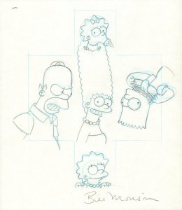 Best of The Simpsons VHS Box Set Slipcase Art - Whole Family - by Bill Morrison