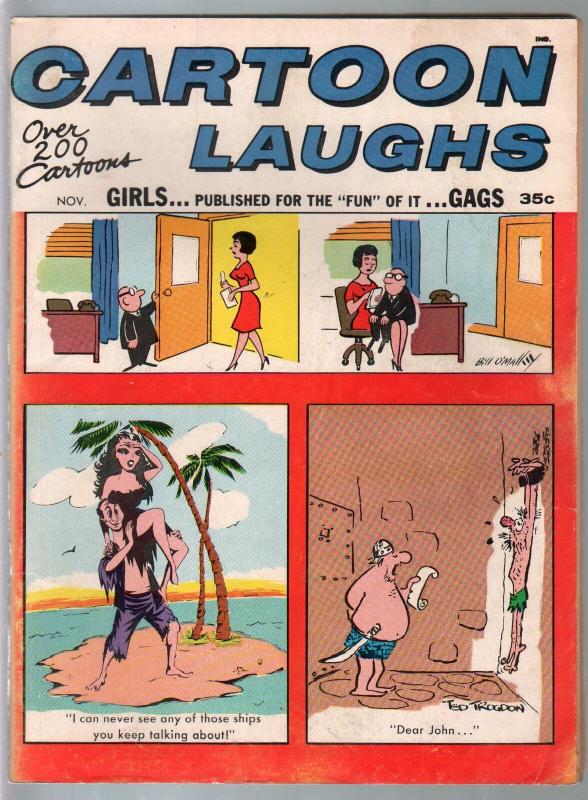 Cartoon Laughs 11/1966-cheesecake-Joe Maneely-cartoons-comics-gags-VG