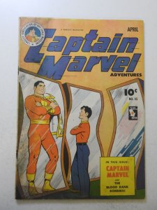 Captain Marvel Adventures #45 (1945) VG Cond moisture stains, rust on staples