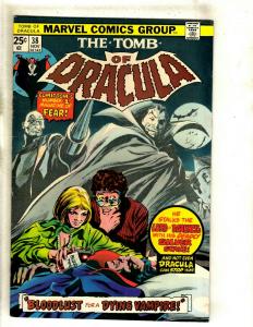 Lot Of 5 Tomb Of Dracula Marvel Comic Books # 35 36 37 38 39 VF Range RS1
