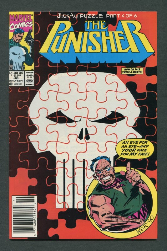 Punisher #38 / 9.4 NM  Jigsaw Part Four  Newsstand September 1990