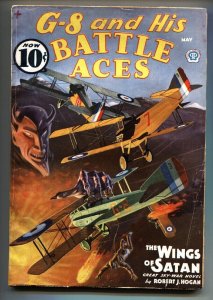 G-8 and His Battle Aces--May 1936--Pulp Magazine--Popular--VG