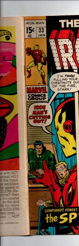 Invincible Iron Man #33 - 1st appearance Spymaster - KEY - 1971 - VG/FN