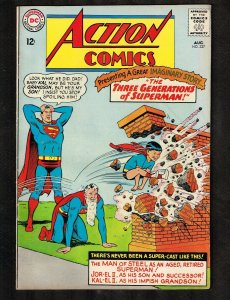 Action Comics #327 ~ Superman / 3 Generations of Superman ~ 1964 (7.0) WH