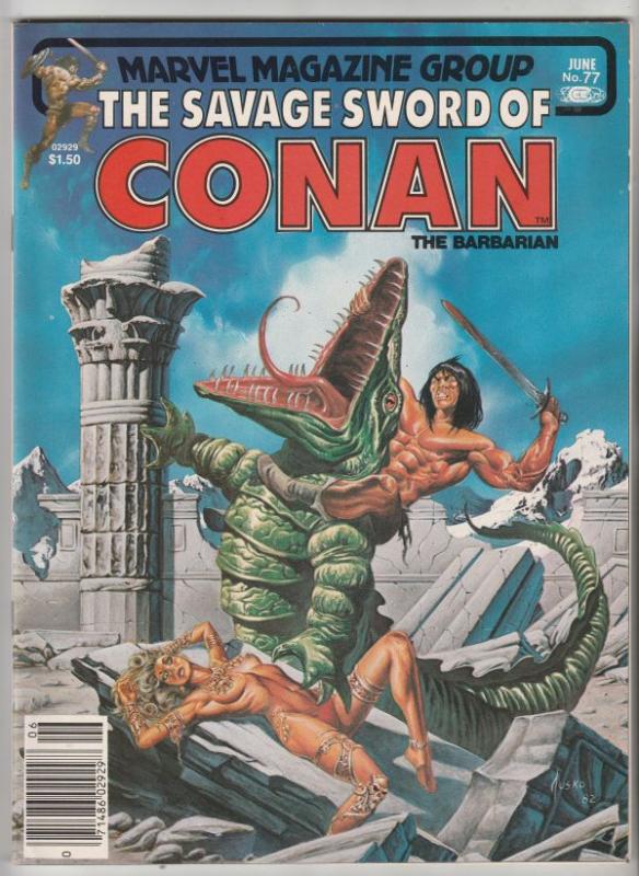 Savage Sword of Conan #77 (Jun-82) NM Super-High-Grade Conan