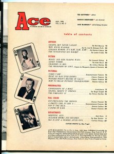 Ace Magazine August 1958- Tempest Storm- Leonard Bishop VG