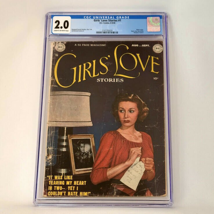 Girls' Love Stories #1 DC 1949 CGC  2.0 Photo Cover Pre Code