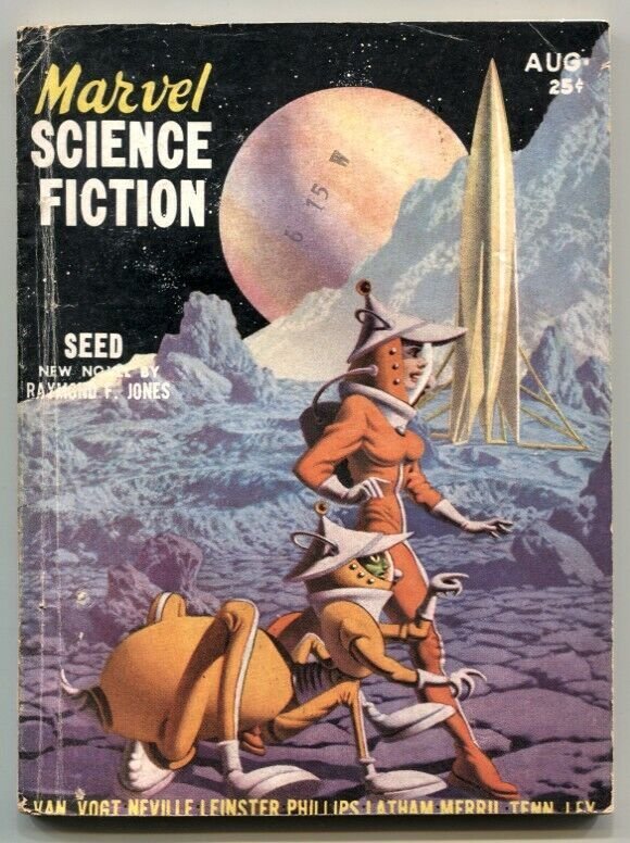 Marvel Science Fiction August 1951- AE Van Vogt- Hannes Bok