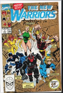 The New Warriors #1 Second Print Cover (1990) New Warriors