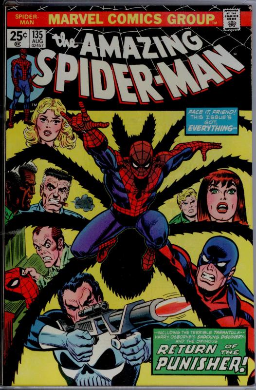 Amazing Spider-Man #135 CGC 9.2 WHITE pages; 2nd app. Punisher