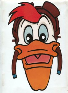 Donald Duck Face Mask 1960's-Disney-6 1/2 x 10 1/2