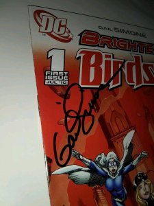 DC BIRDS OF PREY 1 2010 2ND PRINTING WHITE CANARY signed Gail Simone VF-NM