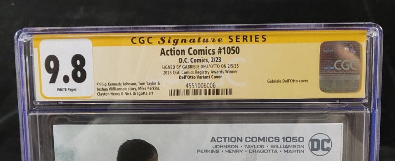Action Comics #1050 Dell'Otto Cover Signed (CGC 9.8) 2023