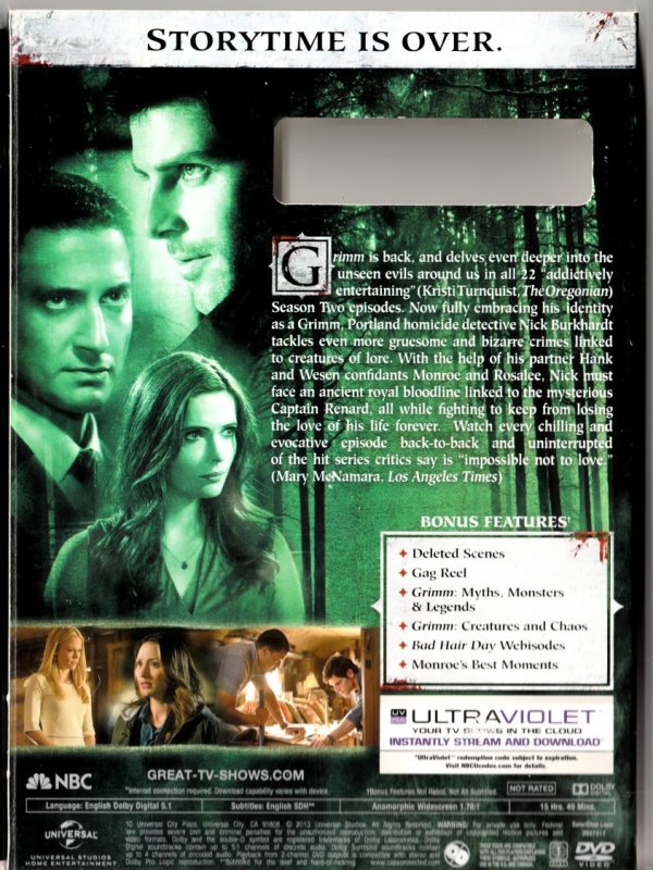 Grimm Season 2 DVD Series by Buffy and Angel Co-producer