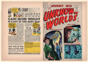 Journey into Unknown Worlds #45 Unused Comic Book Cover - Marvel (7.0) 1956