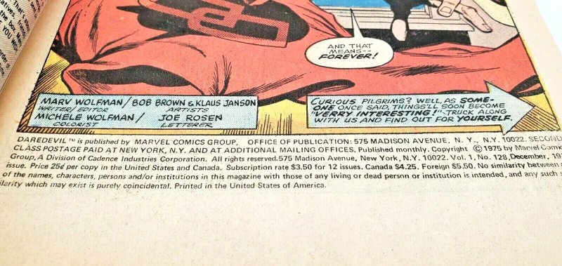DAREDEVIL #128 Marvel Comics 1975 VF/NM