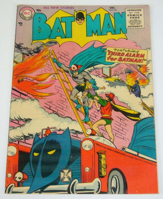 Batman #96 VG/FN december 1955 - golden age dc comics - fire fighter - robin