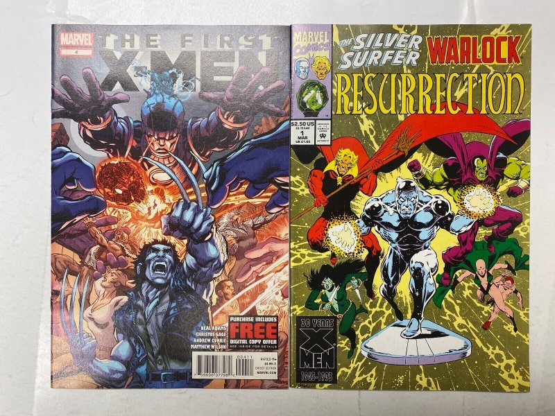4 MARVEL comic books First X-Men #4 Surfer/ Warlock #1 Sleepwalker #3 57 KM19