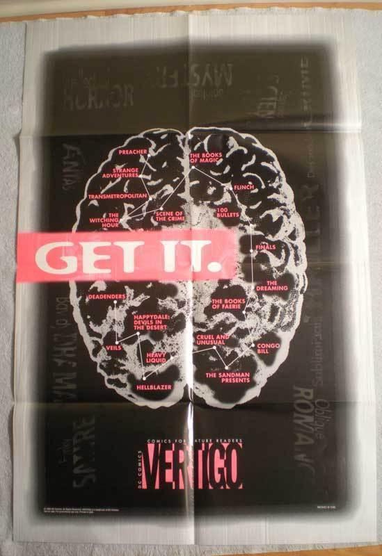 VERTIGO GET IT Promo poster, 22x34, 1999, Unused, more Promos in store