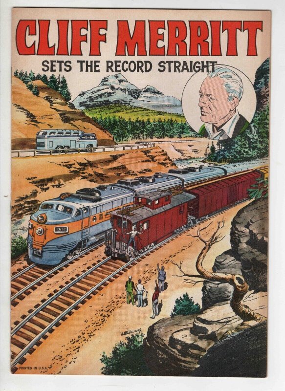 Cliff Merritt Sets the Record Straight VINTAGE 1955 Brotherhood Railroad Comic