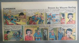 Superman Sunday Page #1152 by Wayne Boring from 11/5/1961 Size ~7.5 x 15 inches