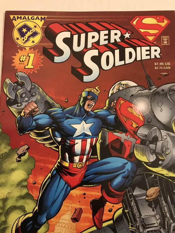 SUPER SOLDIER #1 : DC / Marvel Amalgam VF-; Newsstand, Superman Captain America