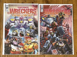 Transformers Wreckers Tread & Circuits #1 + 2 Lot IDW NM