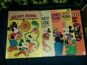 Mickey Mouse 5 Issue Golden Silver Bronze Age Comics Lot Run Set Collection