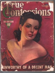 MAG: True Confessions 1/1941-Fawcett-pin-up girl cover-spicy stores-pix-G
