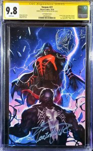 ?? Venom 27 Inhyuk Lee Blue Signed sketch & remark CGC 9.8 Signature Series!