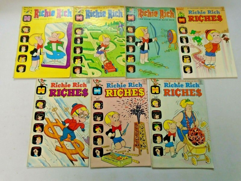 Early Bronze Age Harvey Richie Rich 20¢ Covers Comic Lot 21 Different Avg 5.0 