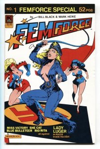 FEMFORCE #1 1985 Ms. Victory-Rio Rita-comic book GGA