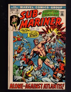 Sub-Mariner #56 (1972)  ALONE - - AGAINST ATLANTIS!  / ID#206-A