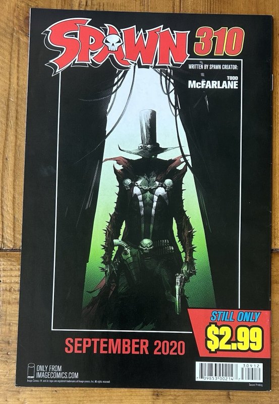 Spawn #309 NM Image Comics Todd McFarlane 2nd Print Gunslinger
